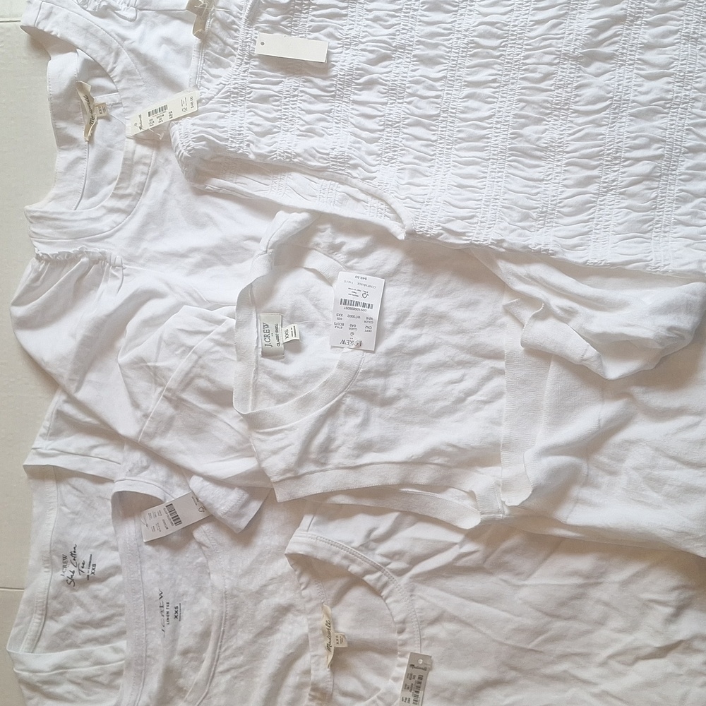 New 3 For $20 Random Bundle Madewell white short-sleeve crewneck tee Tank Shell